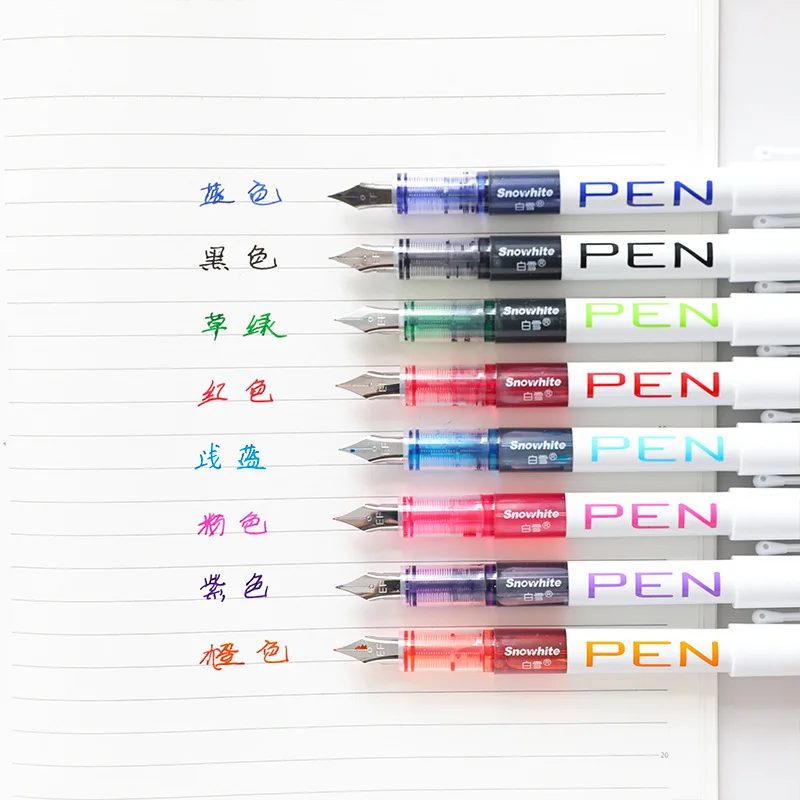 0.38/0.5Mm Bút Máy Viết Mực Lớn Officeschool Tiếp Liệu 8 Màu 2022 Đồ Kawaii Tặng Thời Trang EF F Ngòi Bút 03967