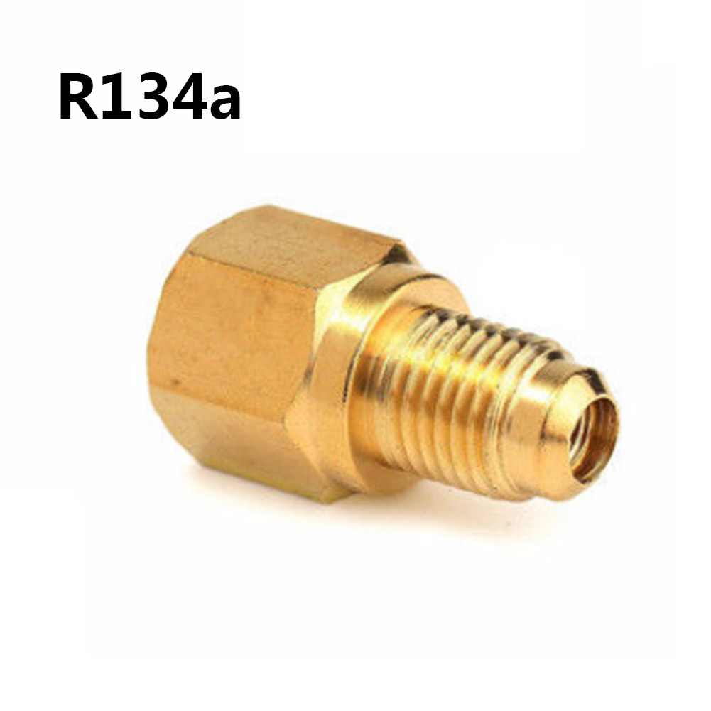 R134A R12 Car Conditioner Adapter Quick Coupling 1/2 "ACME หญิง 1/4" SAE ทองเหลืองคุณภาพสูงรถหัวฉีดน้ํามันเชื้อเพลิง