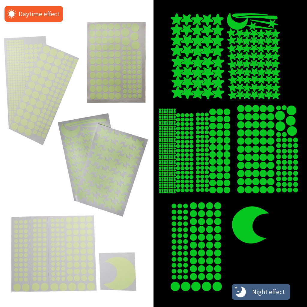 Lua luminosa estrelas adesivos de parede para quarto das crianças decoração do quarto brilho no escuro terra decalques parede noctilucent adesivos decoração casa