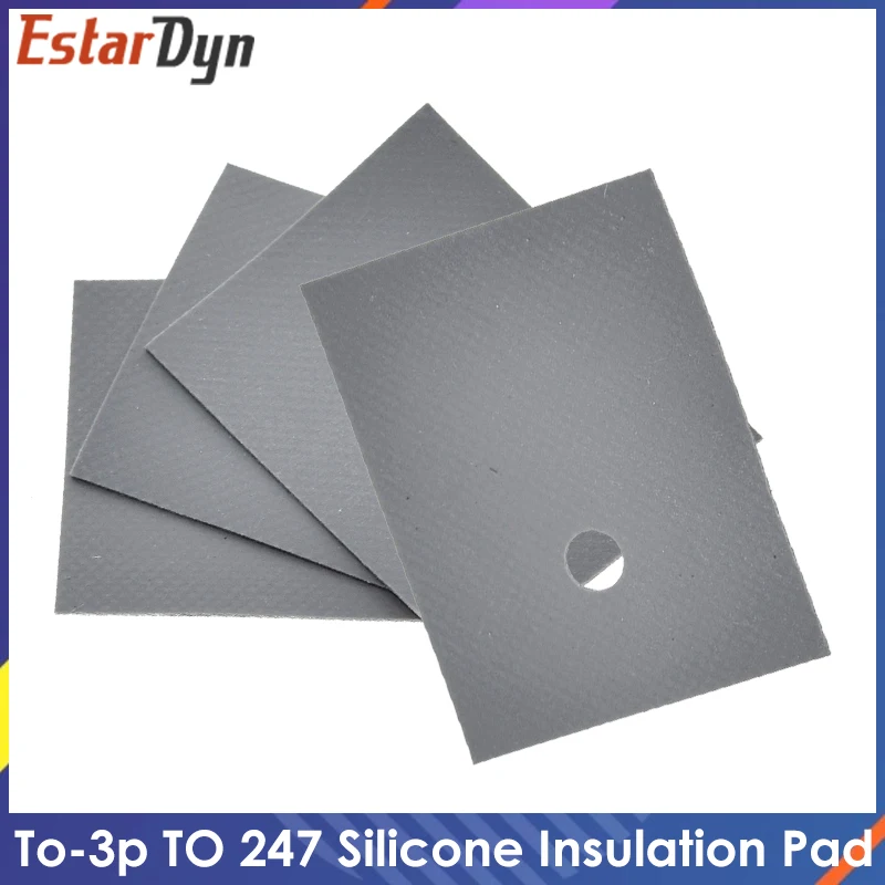 10 Chiếc Lớn TO-3P Đến-247 Tấm Silicon Miếng Lót Nồi Cách Nhiệt Silicon Lớp Phim Cách Nhiệt