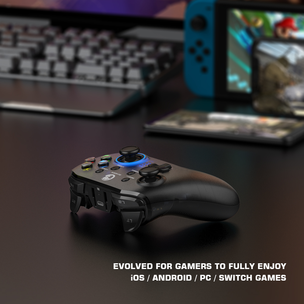 Беспроводной мобильный контроллер GameSir T4 Pro Bluetooth геймпад с 6-осевым гироскопом для Nintendo Switch, Android, iPhone, ПК, джойстик