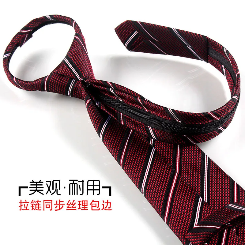 ใหม่ Paisley Zipper Ties สําหรับผู้ชาย 8 ซม.คอ Tie ลาย Polka Dots เนคไทผ้าไหมผู้ชายอัตโนมัติซิป Tie Blue Lazy TIES