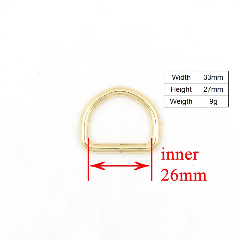 25Mm Emas Muda (Gesper Logam + Gesper Penyesuaian + Cincin D + Gesper Anjing Logam/Set) Perlengkapan Hewan Peliharaan Jahit Anyaman DIY Aksesori Berkualitas Tinggi