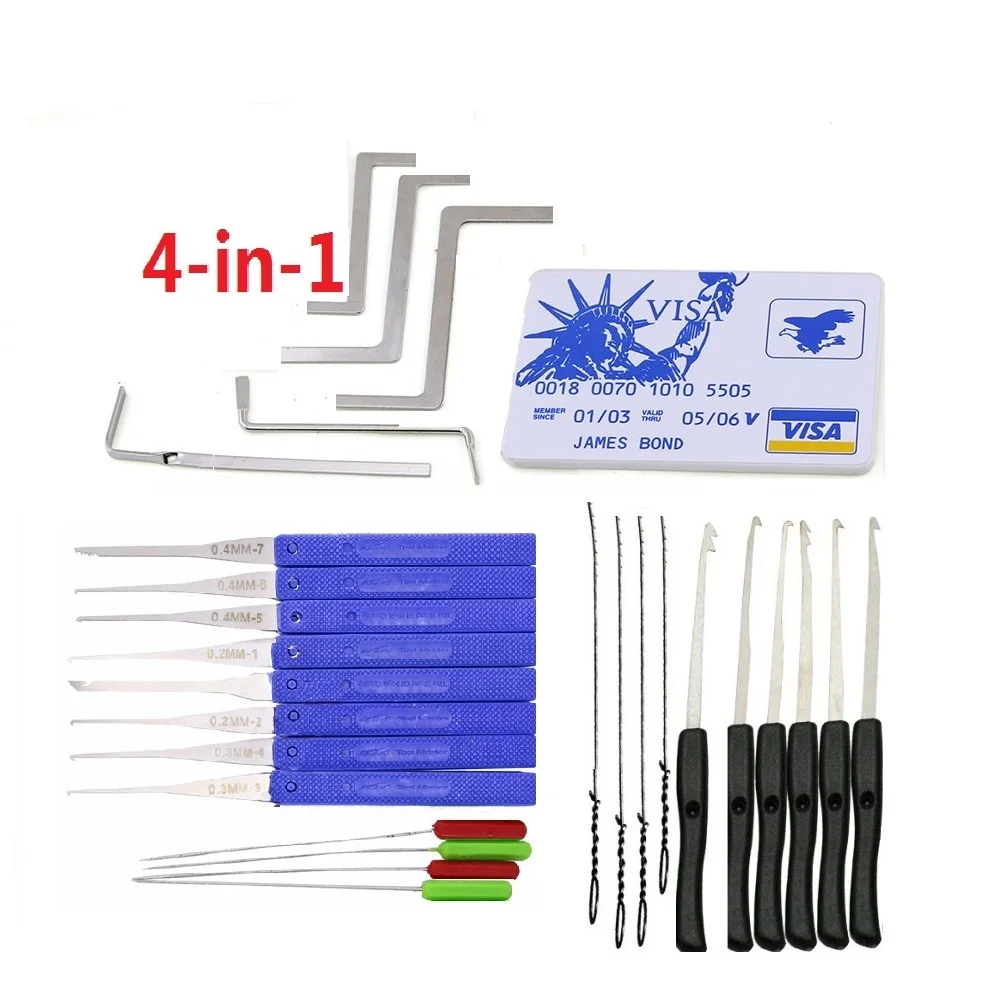5mini-picks Lock Pick Set Locksmith Tool Lock Pin Broken Key Extractor Key Remove Hooks Lock Professional DIY Hand Tools