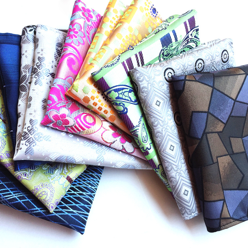 25*25センチメートル男性のビジネススーツポケット正方形ハンカチ結婚式のファッションチェック柄hankiesメンズポケットタオルクリスマスギフト