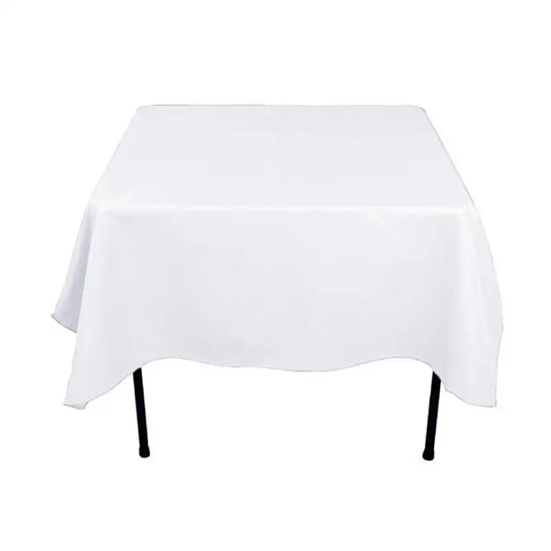 Mantel de Color blanco para Hotel, mesa de centro para banquete, boda, fiesta, Color puro, rectangular, brillante, 1 ud mantel blanco.