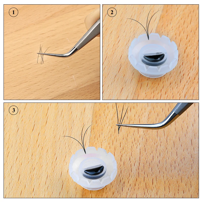 Soporte de pegamento para pestañas Individual desechable, anillos de copa de flor para injerto de pestañas, soporte adhesivo para extensión de pestañas, 100 Uds.