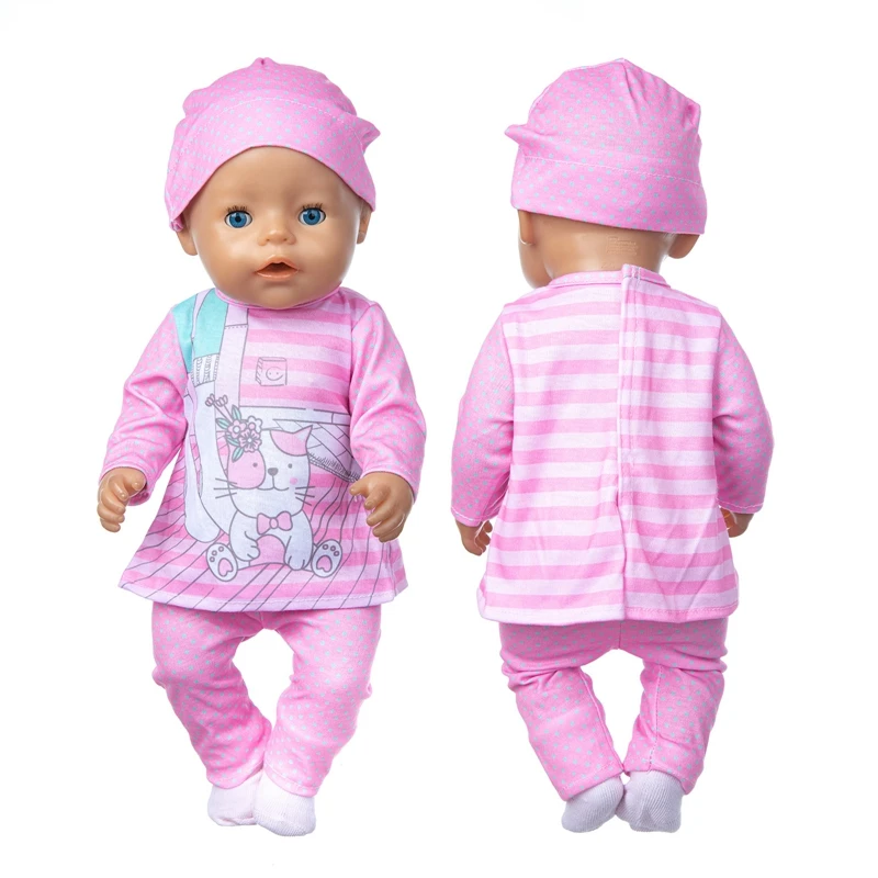 2023 冬の新しいトップスーツ 17 インチベビーリボーンドール 43 センチメートルベビードール服、人形アクセサリー用。