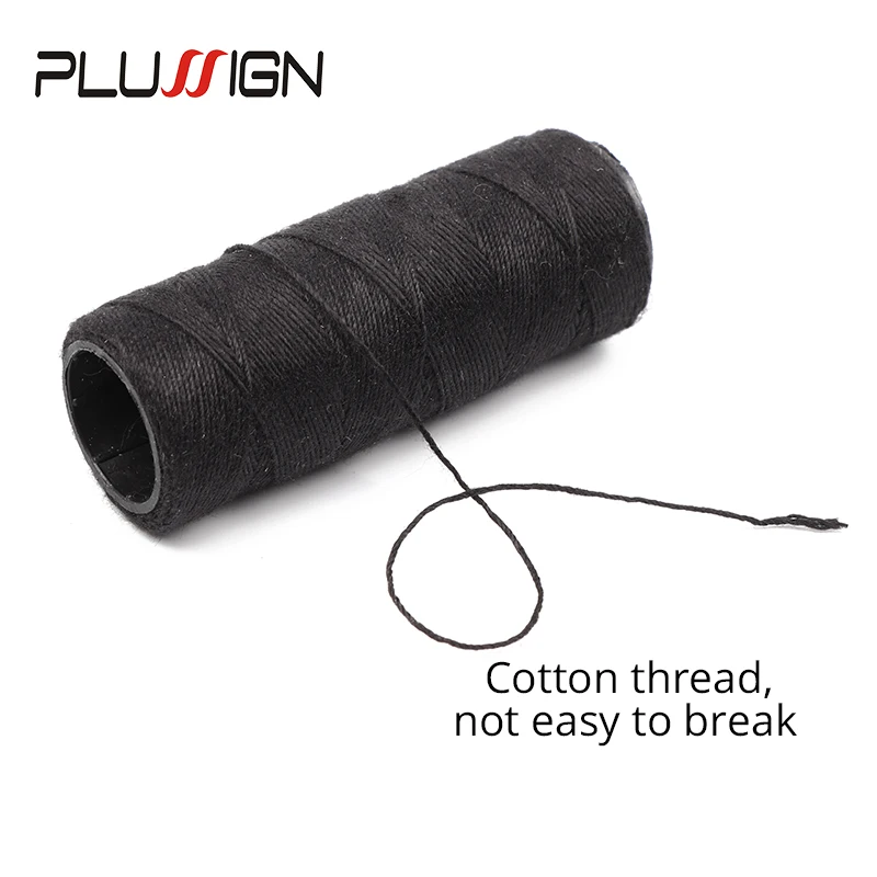Plussign ด้ายเย็บผ้าสําหรับวิกผมเข็มและด้ายสําหรับเย็บผม C เข็มสําหรับทอผ้า Plussgin วิกผมทําเครื่องมือ 4 ชิ้น/ล็อต