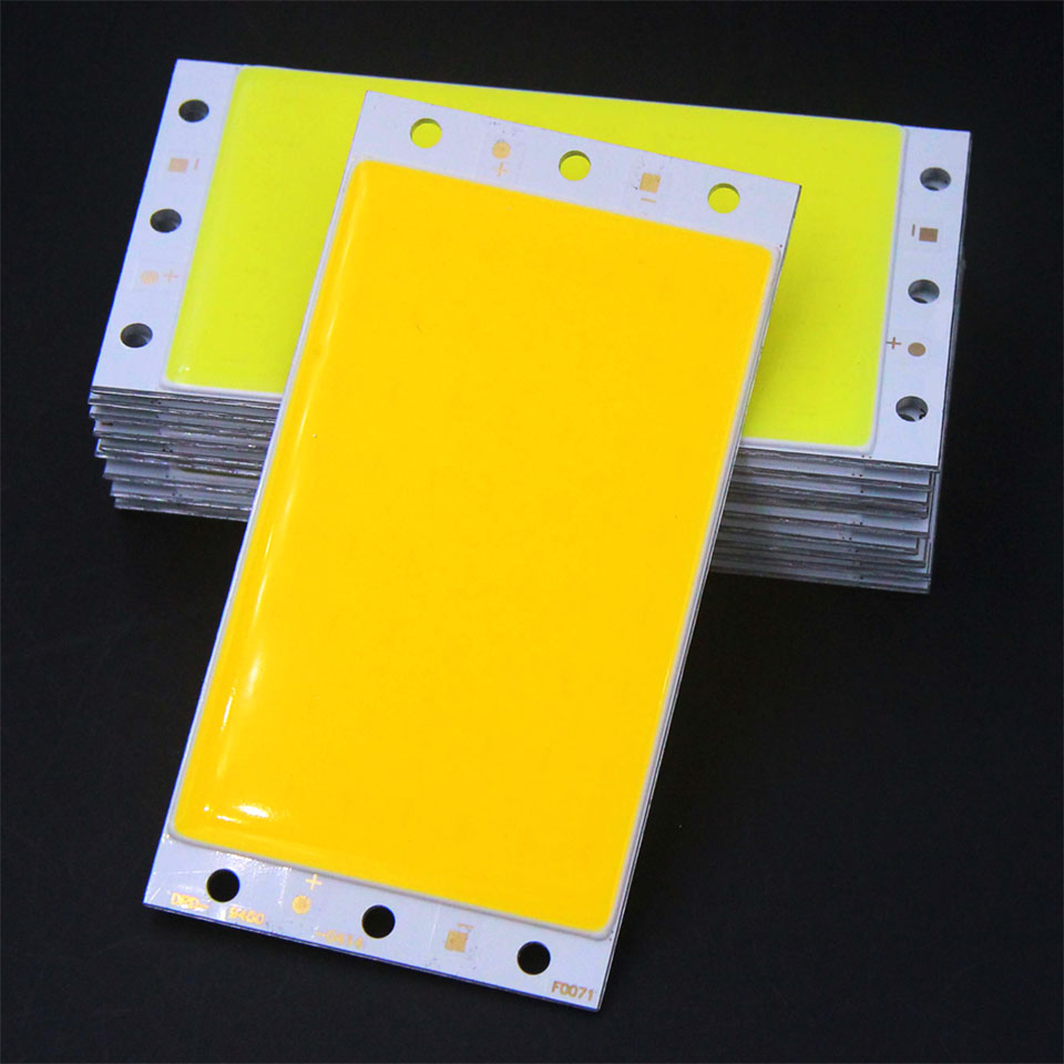 Lámpara de Panel de luz LED COB de 94x50mm, 15W, CC de 12V, ultral brillante, cálido, blanco frío, azul, rojo, verde, Chip cob a bordo, bombilla LED de matriz DC12V