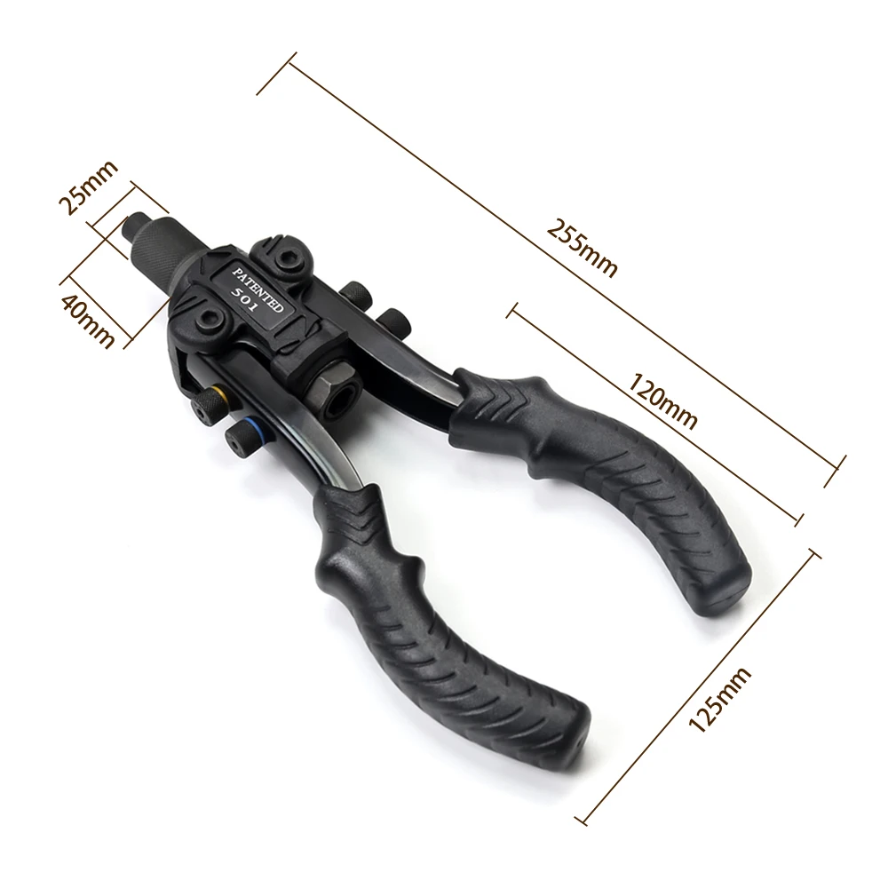 Allsome-Manual Rebitando Nut Gun, Rebitador, Alarme Gun, Kit porca poderosa, Multi Alarme, 3 em 1, M3-M10