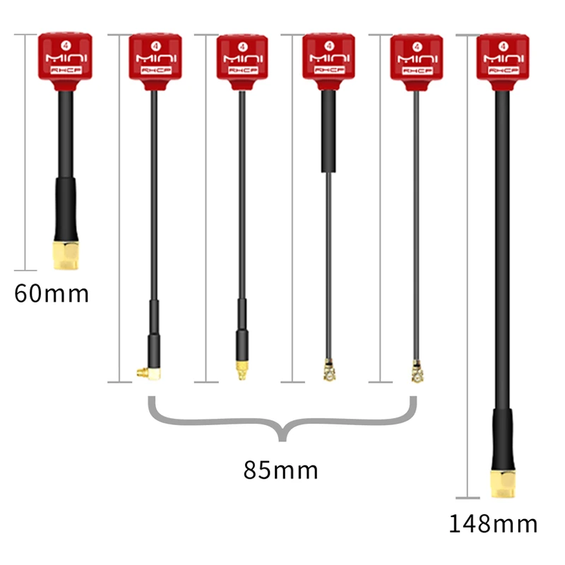 5.8G Lollipop 4 RHCP SMA/RP-SMA Ăng Ten 2.8Dbi Anten Độ Lợi Cao Cho RC FPV Phát/Thu Màn Hình bỉm Dán Goon Máy Bay Không Người Lái Một Phần