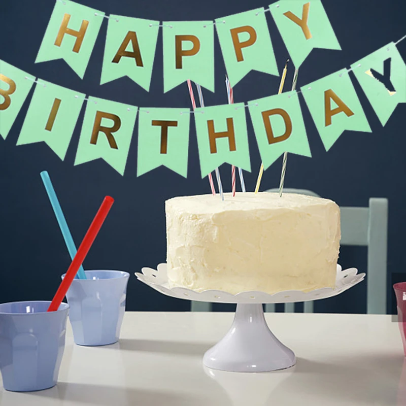 Mới Banner Happy Birthday Bunting Đảng Cờ Trang Trí Trẻ Em Trang Trí Trẻ Em Vật Trang Trí Cho Bé Nhiều Màu Bé Gái Bé Trai Parti Tiếp Liệu