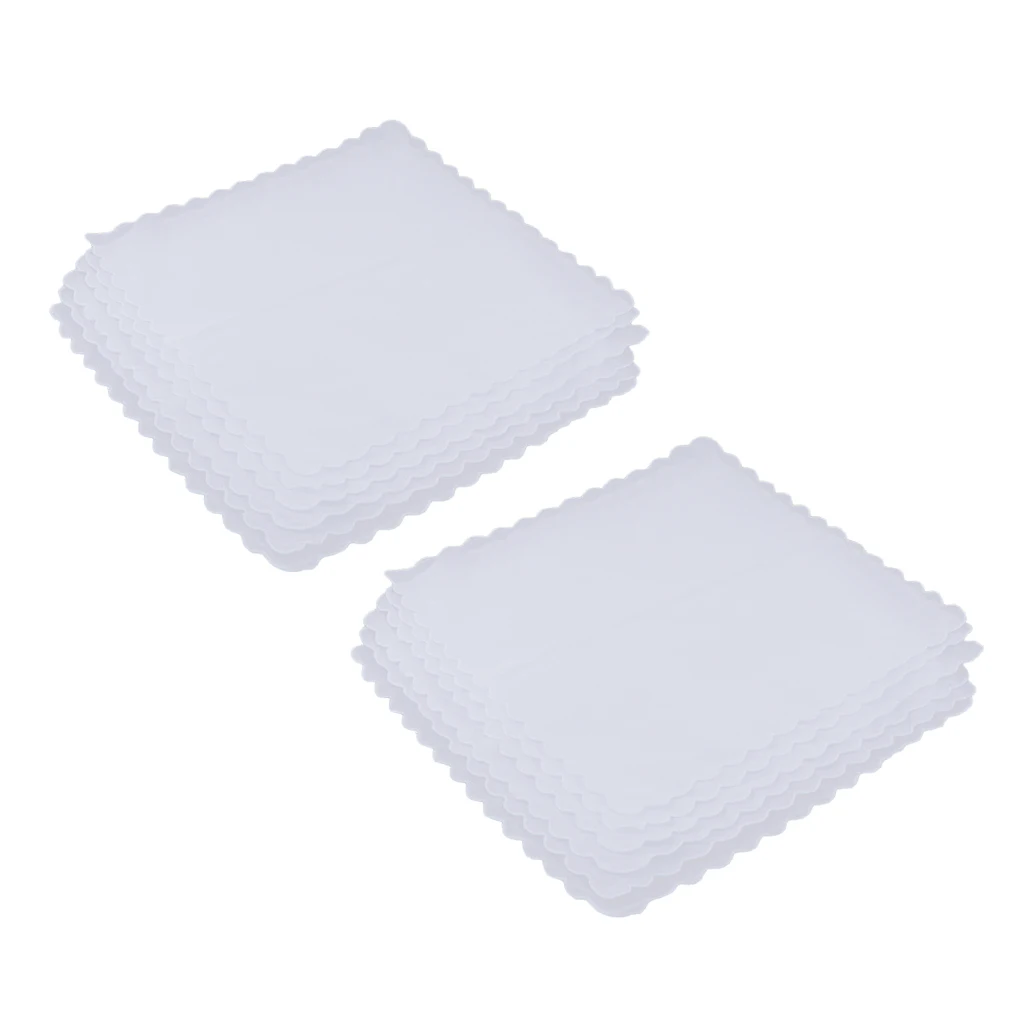 12แพ็คสบายผ้าฝ้ายสีขาวธรรมดา Hankie สุภาพสตรีผ้าเช็ดหน้า DIY สแควร์