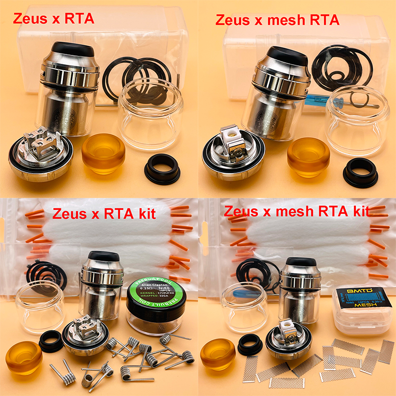 DSXvape Zeus X RTA Zeus X Mesh RTA atomizador de tanque 3,5 ml/4,5 ml 25mm Ni80 doble bobina con cubierta de malla tanque reconstruible vaporizador de vapeo