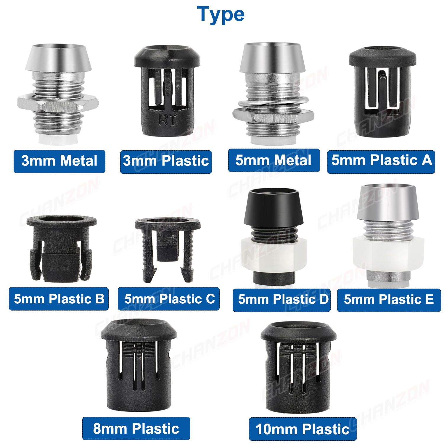 3mm 5mm 8mm 10mm LED Houder Socket Clip Bezel Light Emitting Diode Lamp Base Cover Metaal chroom Plastic Display Blub Cup Case