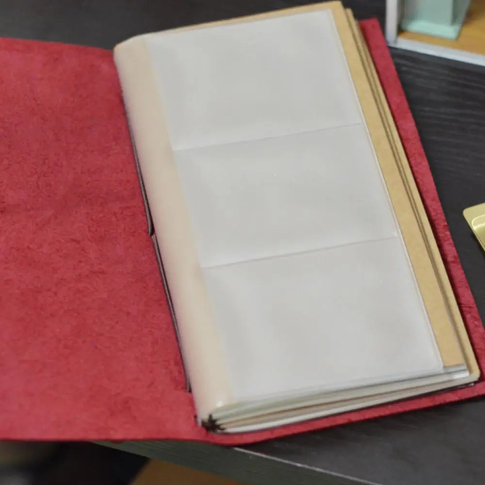 กระเป๋าเก็บ PVC โปร่งใสสําหรับ Traveler's Notebook Diary Day Planner อุปกรณ์เสริมนามบัตรหมายเหตุกระเป๋าซิปกระเป๋า