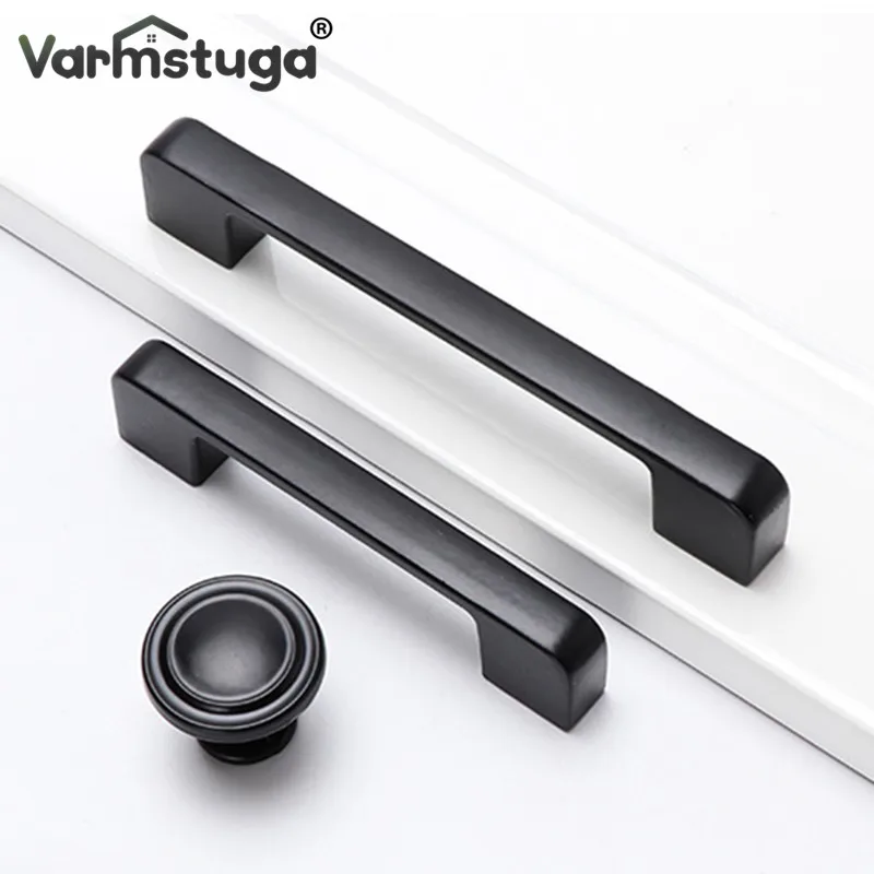 Tay Cầm Màu Đen Cho Đồ Nội Thất Tủ Núm Và Tay Cầm Bếp Tay Cầm Ngăn Kéo Núm Tủ Kéo Tủ Tay Cầm Núm