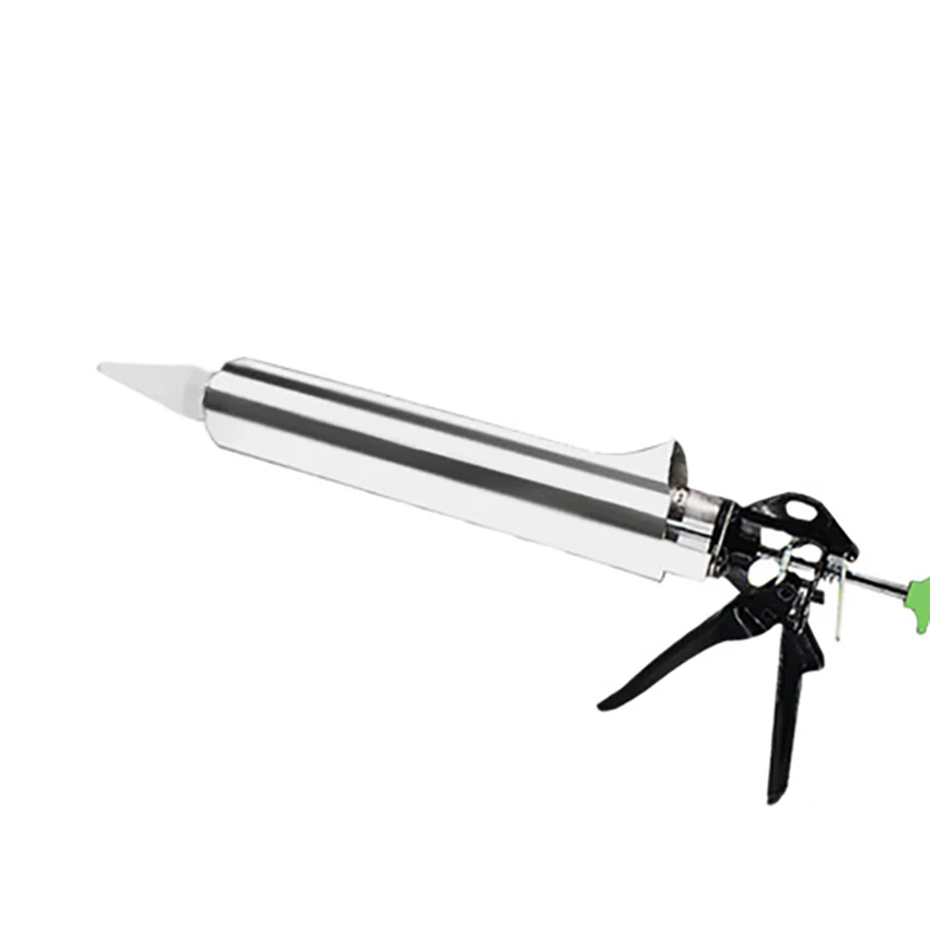 Cối Chỉ Súng Cối Chỉ Grouting Súng Phun Applicator Dụng Cụ Cho Xi Măng, 2 Đầu Phun, Muỗng Inox