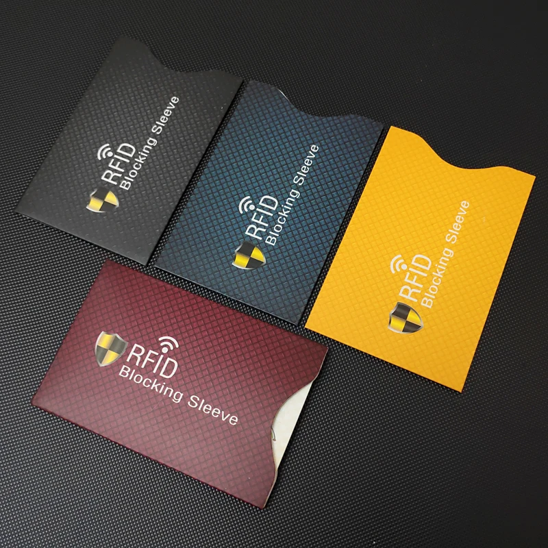 10 Chiếc Lá Nhôm RFID Ngăn Chặn Thẻ Tay Chống Quét Thẻ NFC Che Chắn Tín Dụng Thẻ Ngân Hàng Bảo Vệ Chống Trộm ví