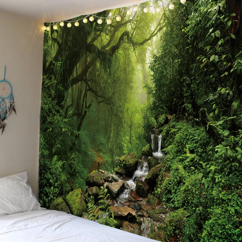 Chất Đẹp Thác Thảm Rừng In Biển Hippie Treo Tường Bohemian Tường Cấp Mạn Đà La Trang Trí Tường