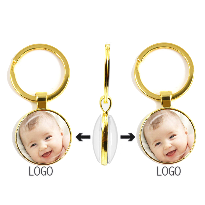 Chaveiro personalizado de dupla face, mãe, pai, bebê, crianças, avô, pais, anjo, chaveiro para presente de aniversário de família