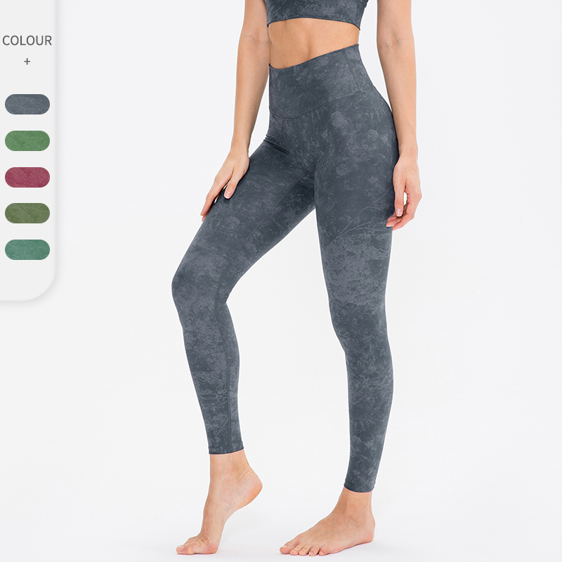 Celana Yoga Cetak Wanita Legging Olahraga Mulus untuk Kebugaran Lari Legging Mengerut Push Up Bum Energi Gym Yoga Pakaian Pinggang Tinggi