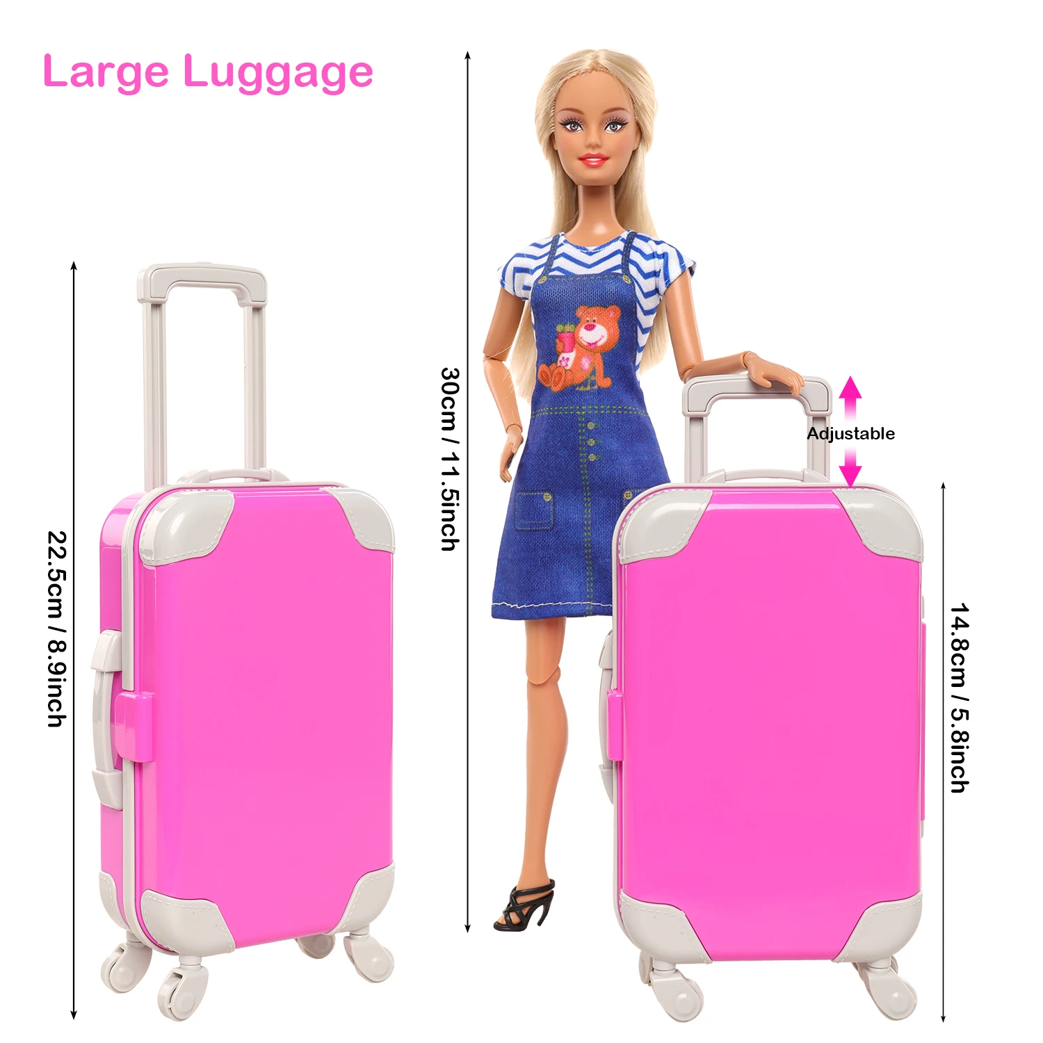 Liquidação_35 peças roupas de boneca sapatos acessórios de vida de viagem adequados para bonecas bjd de 11,5 polegadas e 30cm, brinquedos para meninas, boneca acc