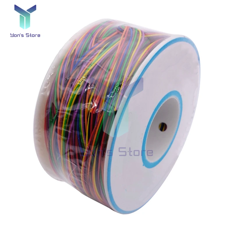 250M 30AWG Dây Cáp 8 Màu PCB Hàn Bay Iine 0.55Mm Bo Mạch Dây Nhảy Màu Cách Nhiệt Bọc Cáp Mạ Thiếc đồng Nguyên Chất