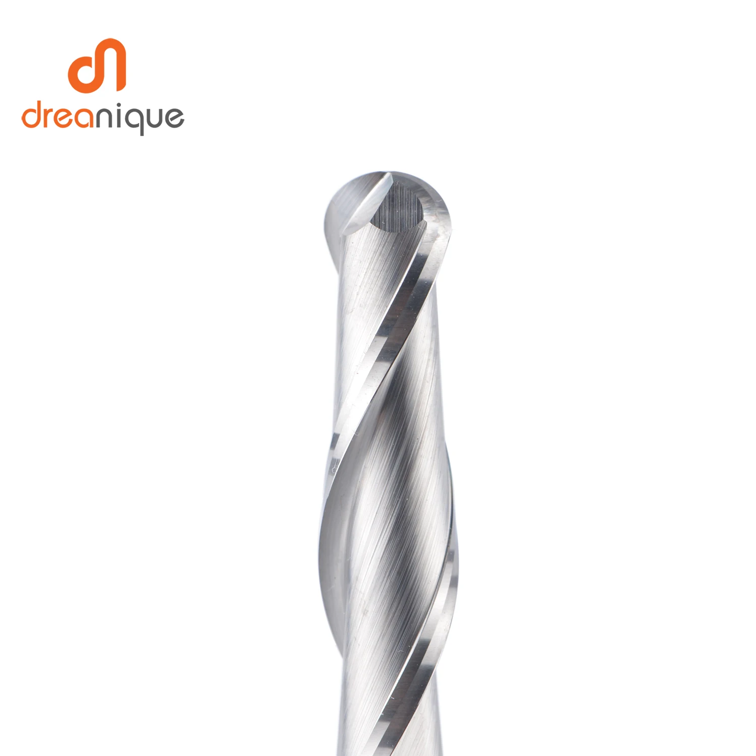 Dreanique 1pc Carbide Ball Nose End Milling Cutter 2 Flutes R0.5-R4.0 End Mill Router Bit for wood and aluminium CNC
