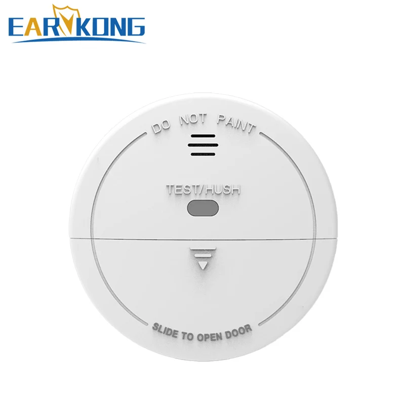 433MHz Wireless Smoke Detector Sensor สีขาว80db ปลุกไฟเครื่องตรวจจับควันไฟสำหรับ Home Security Alarm System