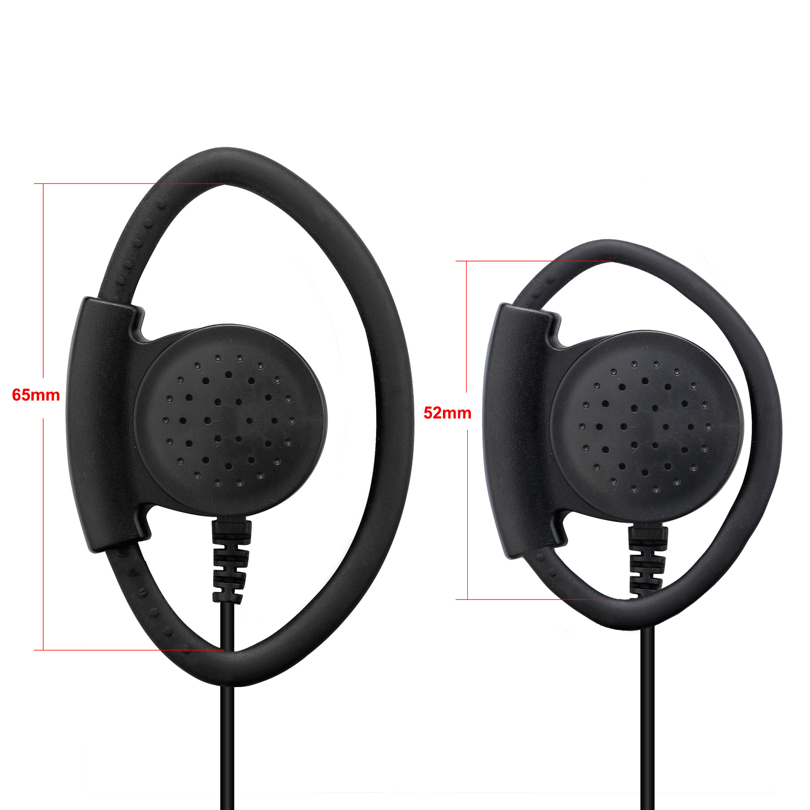 Retevis EEK012 Регулируемый D-образный наушник рации 2-контактный ушной крючок с микрофоном PTT для Baofeng UV5R Retevis H777 Quansheng UVK5