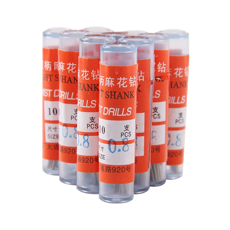 10 Chiếc 0.5 Đến 5.2Mm HSS 4241 Xoắn Mỹ Khoan Thẳng Vít Khoan Micro Thẳng Vỏ Gỗ Dụng Cụ khoan Điện Mũi Khoan Xoắn