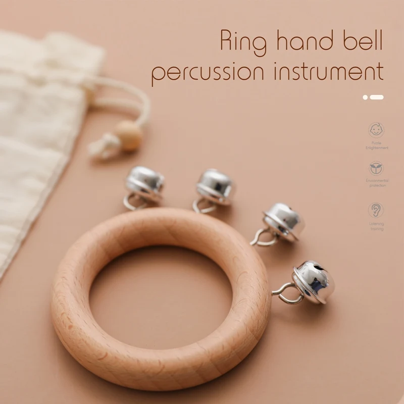2 Chiếc Cho Bé Lục Lạc Đồ Chơi 0-12 Tháng Cho Bé Thứ Gỗ Tay Chuông Montessori Đồ Chơi An Toàn Cho Bé Sơ Sinh đồ Chơi Tập Đi Đồ Chơi Trẻ Em