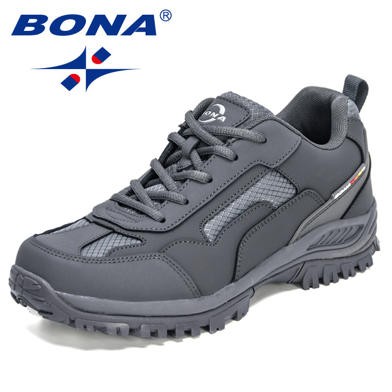 BONA นักออกแบบใหม่ลื่นสวมใส่ Breathable เดินป่ารองเท้าผู้ชายกลางแจ้งคุณภาพสูง Jogging เดินรองเท้า Mansculino