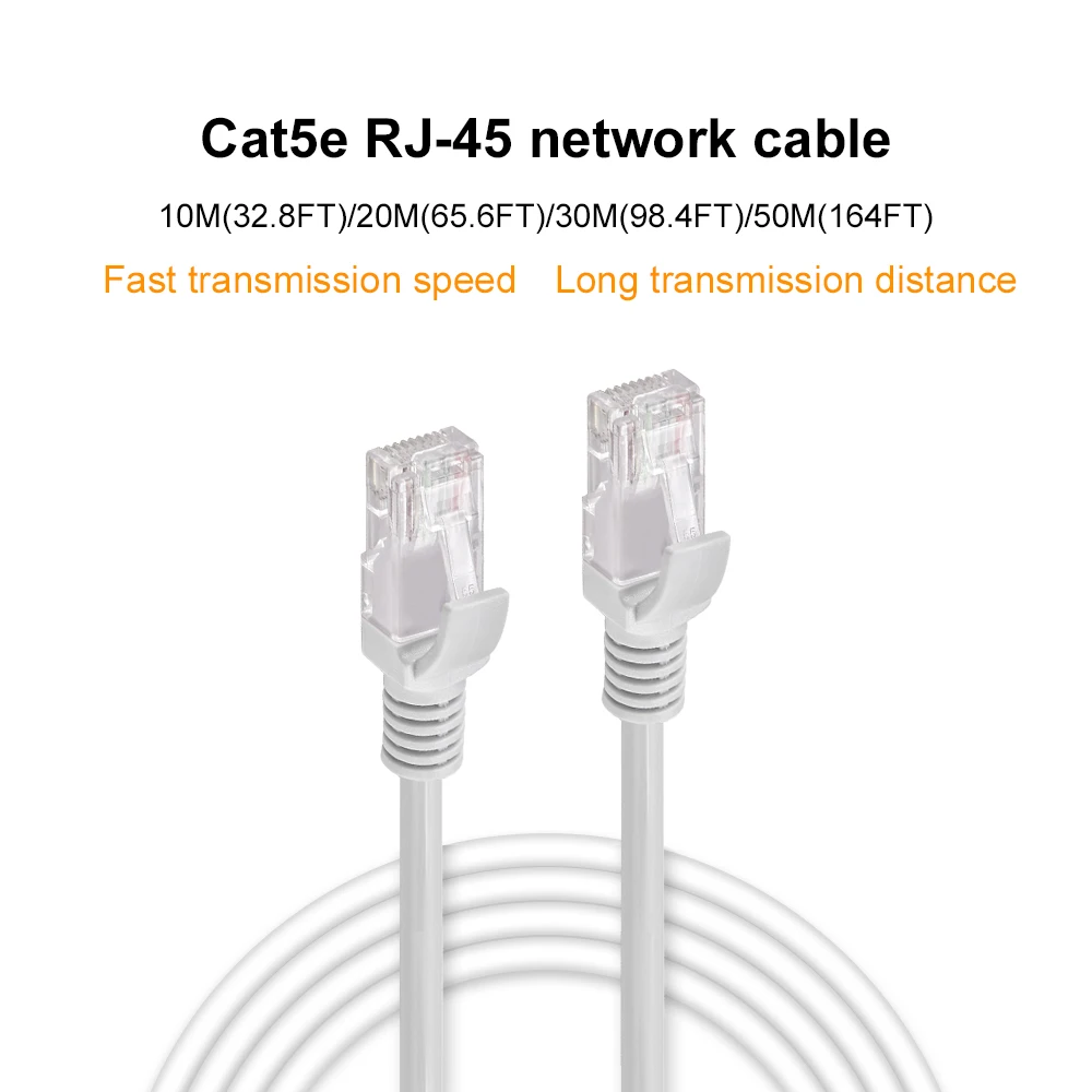 สายกล้องวงจรปิด gadinan 10เมตร20เมตร30เมตร50เมตร CAT5E แพทช์เครือข่ายอีเธอร์เน็ต RJ45 LAN กลางแจ้งสายกันน้ำสำหรับกล้องวงจรปิด POE IP กล้องระบบ
