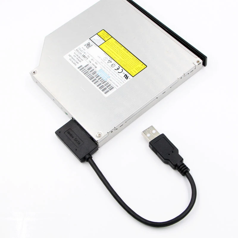 35 см USB-адаптер для ПК 6P 7P CD DVD Rom SATA в USB 2.0 Конвертер Slimline Sata 13-контактный кабель для ПК, ноутбука, ноутбука