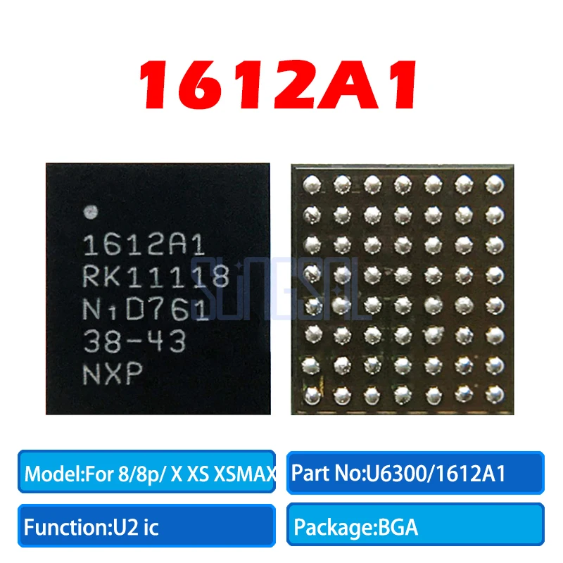 10 Buah/Lot U6300 1612A1 56Pin Baru untuk Iphone X/8/8Plus U2 USB Pengisi Daya Ic Pengisi Daya