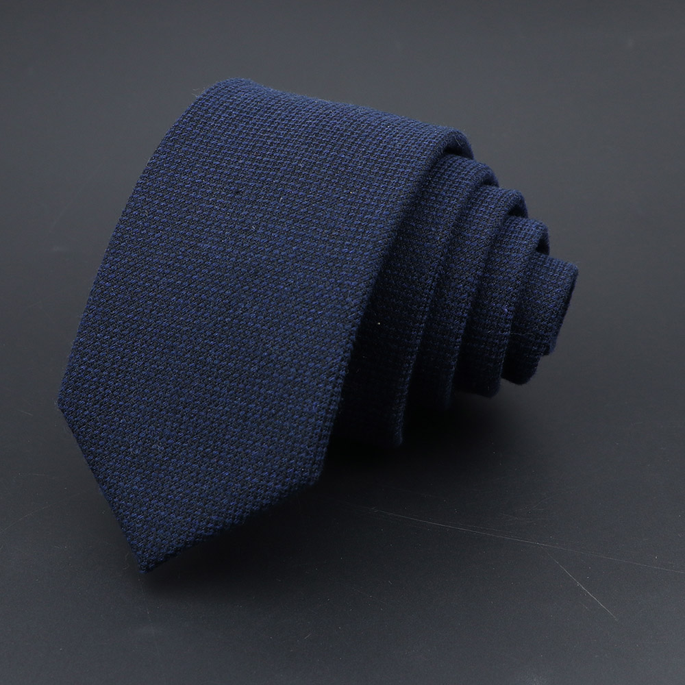 Original คุณภาพสูงผ้าฝ้าย Handmade Wool Ties เนคไทผู้ชายลายแคบ Slim Cashmere Casual Tie อุปกรณ์เสริม