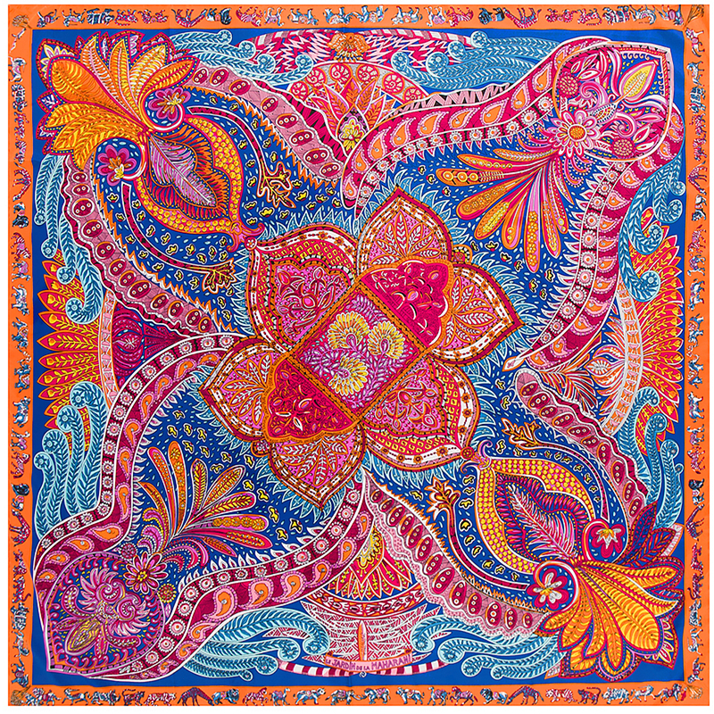 女性用バンダナスカーフ,高級ブランドのヒジャーブ,女性用シルクツイルスカーフ,スクエアスカーフ,ラップ,130cm