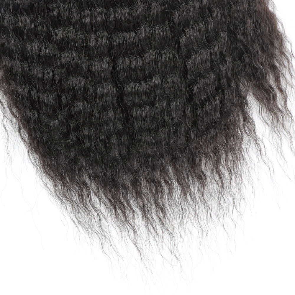 Faux cordon synthétique queue de cheval Extension de cheveux élastique pour les femmes crépus bouclés queue de cheval cheveux synthétiques haute bouffée Afro postiche