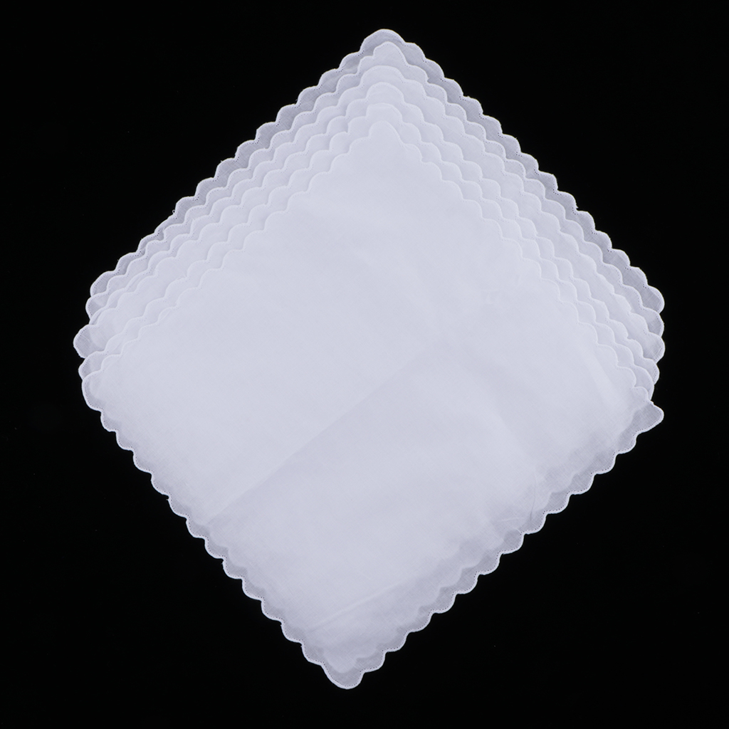 6x bawełna DIY puste chusteczki wesele Hankies chustki Hanky