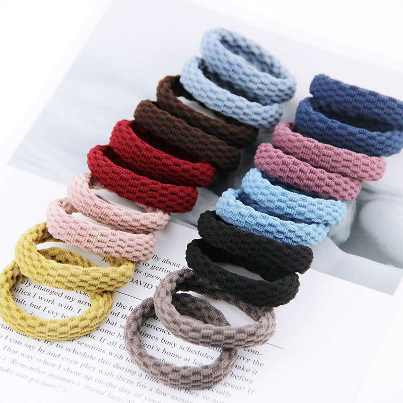10PCS หญิงสาว Simple Basic ผมวงยืดหยุ่นผมผูก Scrunchie ผู้ถือหางม้ายางแฟชั่นแถบคาดศีรษะอุปกรณ์เสริมผม