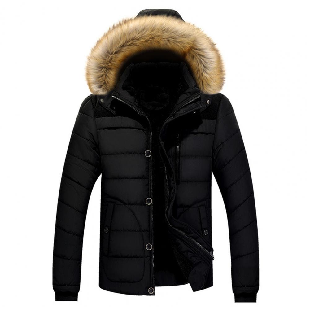 Winter Jacket Men's Down Coat Warm Parkas Streetwear Extra Thick Highly Padded Windproof High Collar Male Puffer Jacket