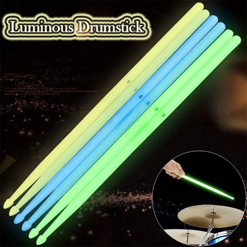 1 5A Dạ Quang Trống Dính Nylon Huỳnh Quang Dùi Trống Phát Sáng Trong Bóng Tối Sáng Đèn Nhạc Cụ