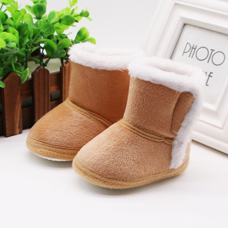 Bottes de neige à semelle souple pour bébé fille et garçon de 0 à 18 mois, chaussures chaudes pour enfant, nouveau-né, premiers pas, hiver