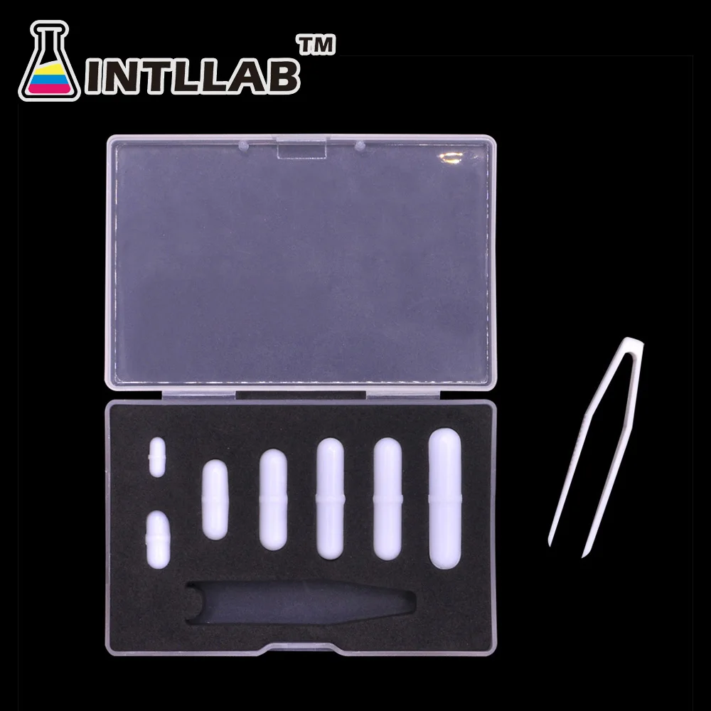 INTLLAB 7 pezzi di agitazione di dimensioni miste, agitatore magnetico in PTFE, miscelatore
