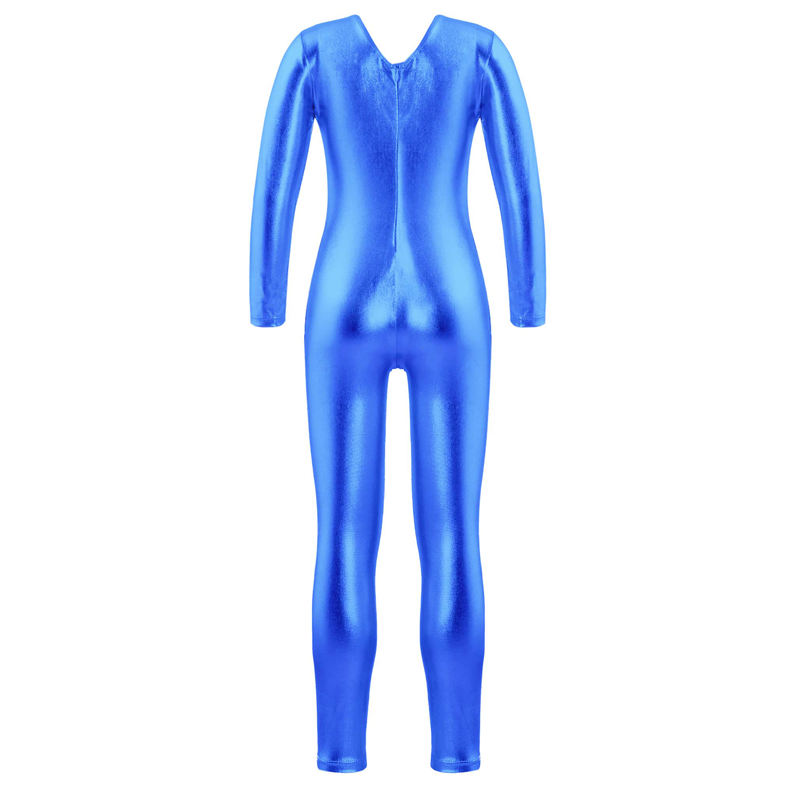 키즈 소녀 원피스 긴 소매 전신 체조 발레 댄스 레오타드 점프 슈트 반짝 이는 메탈릭 Bodusuit 댄스 의상