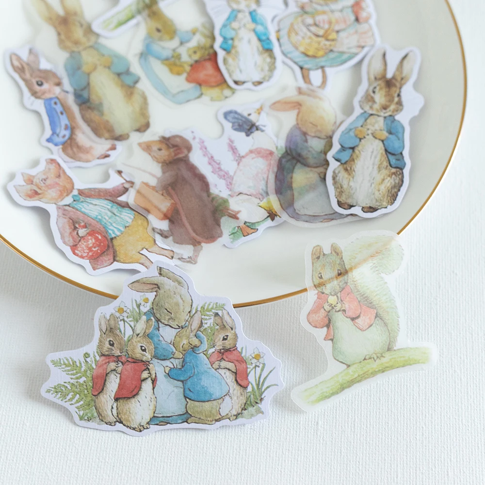40 Stück/1 Los Kawaii Briefpapieraufkleber Kaninchen Tagebuch Planer Junk Journal Dekorative Scrapbooking DIY Bastelaufkleber