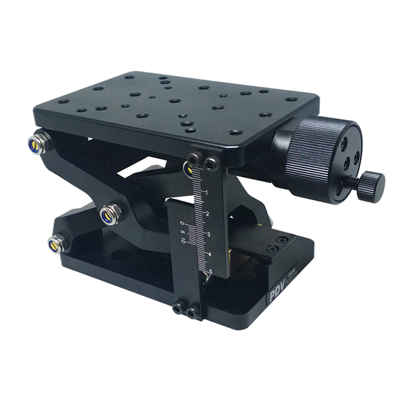 PT-SD408/408S Angkat Manual Presisi Tinggi Z-axis Manual Lab Jack Lift Optik Geser Mengangkat Platform 60Mm Perjalanan